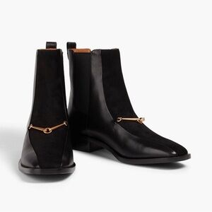 Tory Burch Black Equestrian Link Chelsea boots